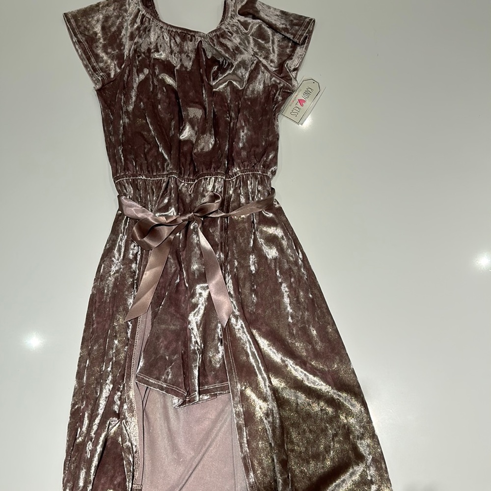 KandyKiss velvet maxi romper.. shorts with long skirt in back